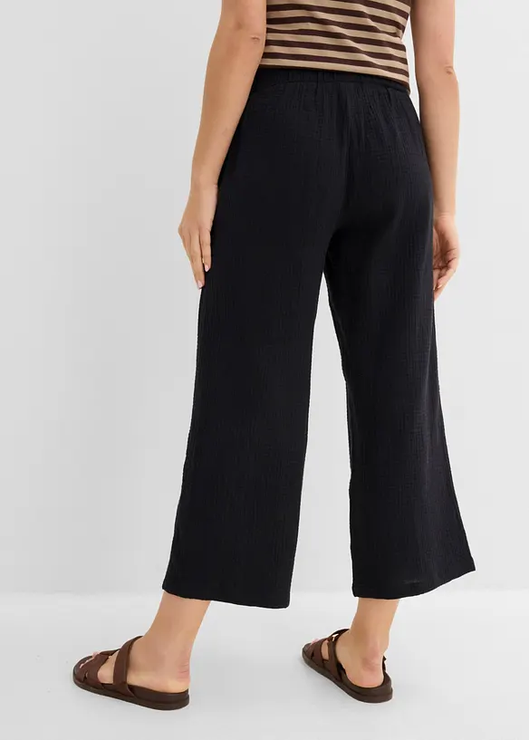 Pantalon large en gaze de coton, bonprix
