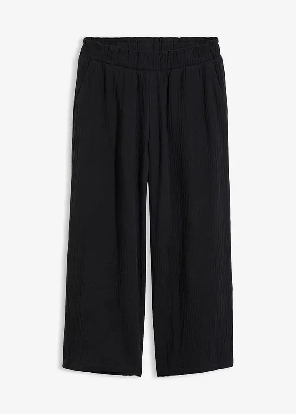 Pantalon large en gaze de coton, bonprix