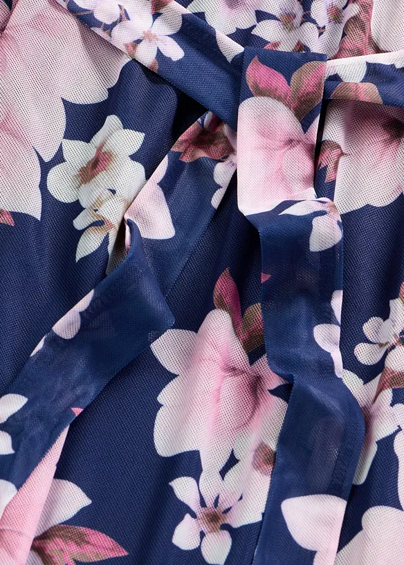 Robe midi imprim&eacute;e en mesh, bonprix