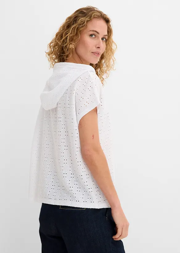 T-shirt col Henley &agrave; capuche, bonprix