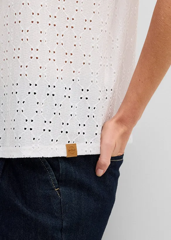 T-shirt col Henley &agrave; capuche, bonprix