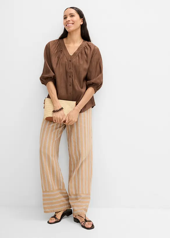 Oversize-Bluse aus softem Viskose-Mix, bonprix