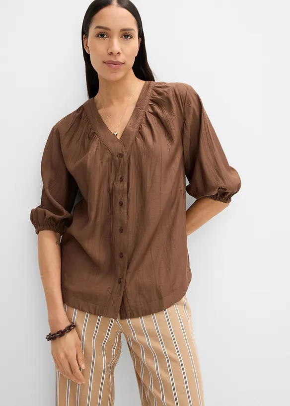 Oversize-Bluse aus softem Viskose-Mix, bonprix