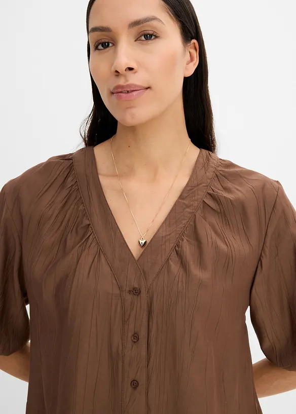 Oversize-Bluse aus softem Viskose-Mix, bonprix