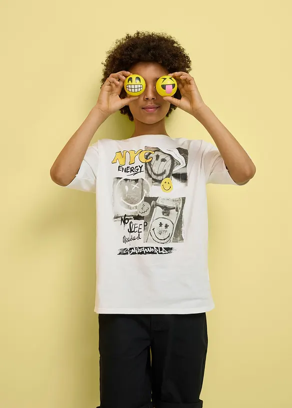 T-shirt loose Smiley World 100% coton, SmileyWorld