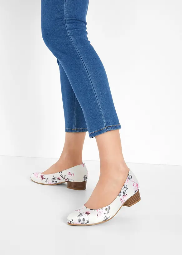 Escarpins &agrave; talon carr&eacute;, bonprix