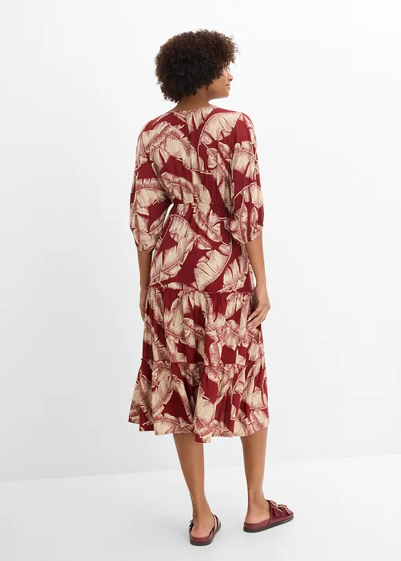 Kaftan-Kleid aus flie&szlig;ender Viskose, bonprix