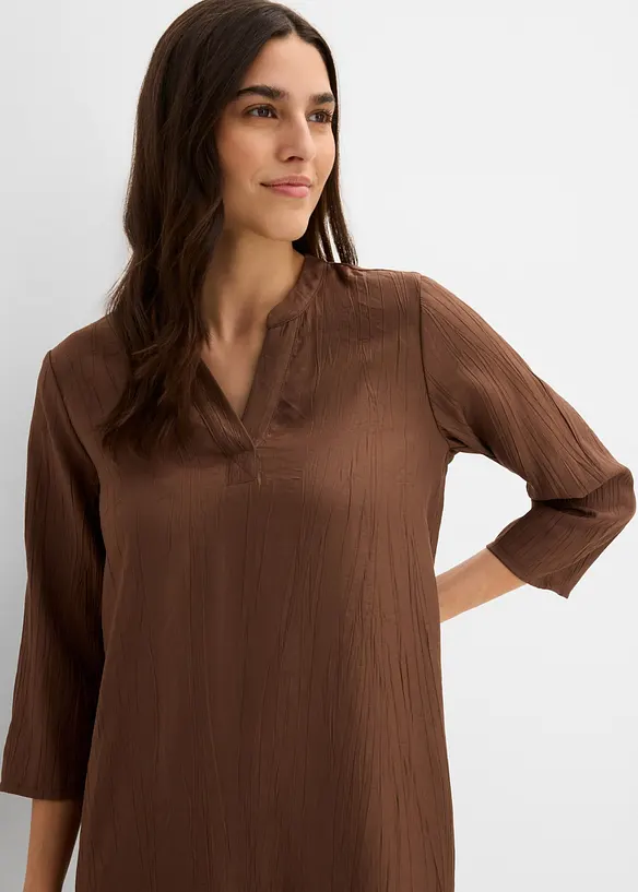Robe-tunique textur&eacute;e en viscose majoritaire, bonprix