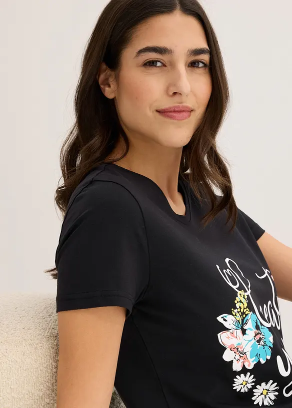 Lot de 2 chemises de nuit courtes 100% coton, bonprix