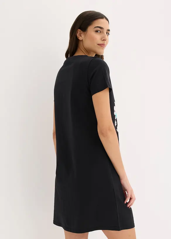 Lot de 2 chemises de nuit courtes 100% coton, bonprix