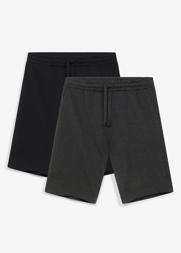 Lot de 2 bermudas sweat loose, bonprix