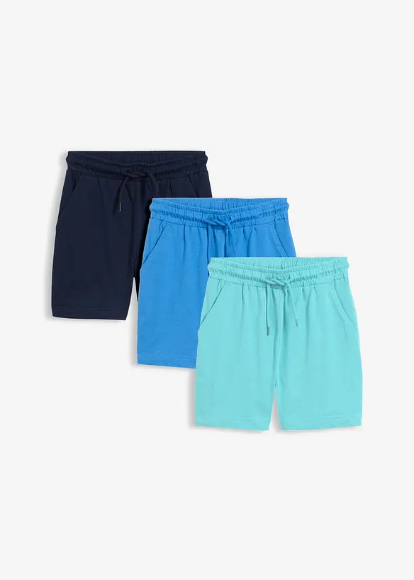 Lot de 3&nbsp;bermudas en jersey 100% coton, bonprix