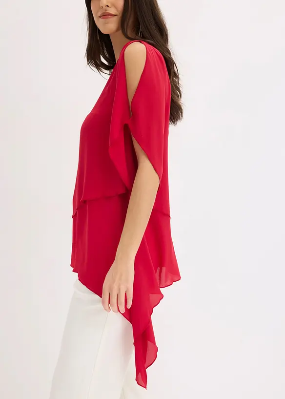 Blouse &agrave; pans, look superpos&eacute;, bonprix