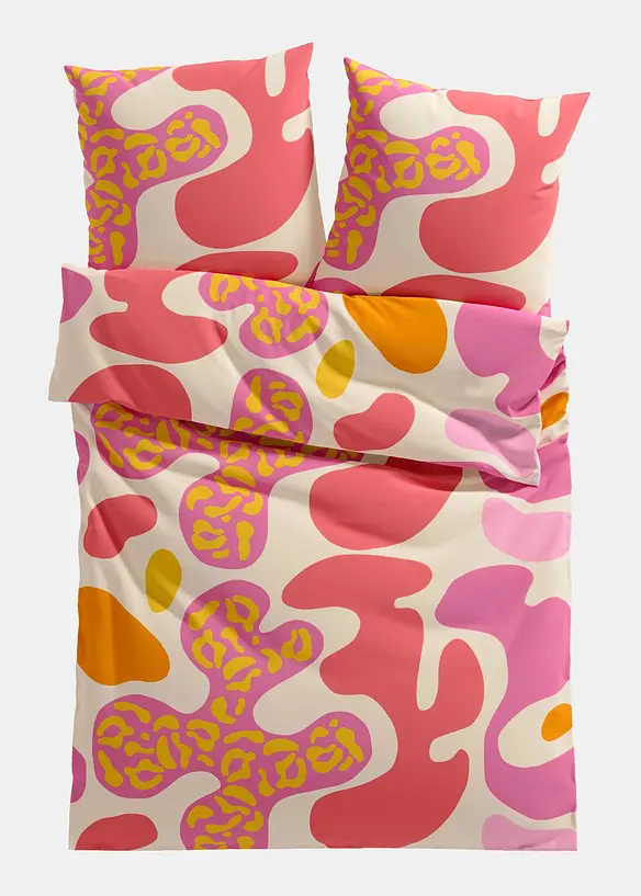Parure de lit en coton m&eacute;lang&eacute;, bonprix