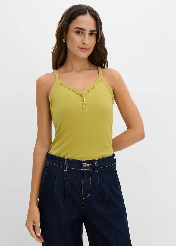 Spaghettitr&auml;ger-Top mit reiner Bio-Baumwolle (2er Pack), bonprix