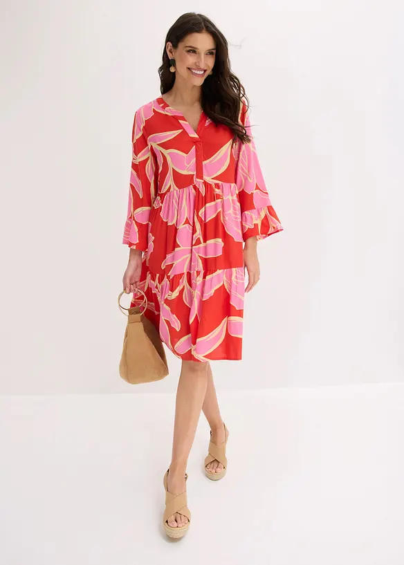 Tunika-Kleid aus flie&szlig;ender Viskose, bonprix