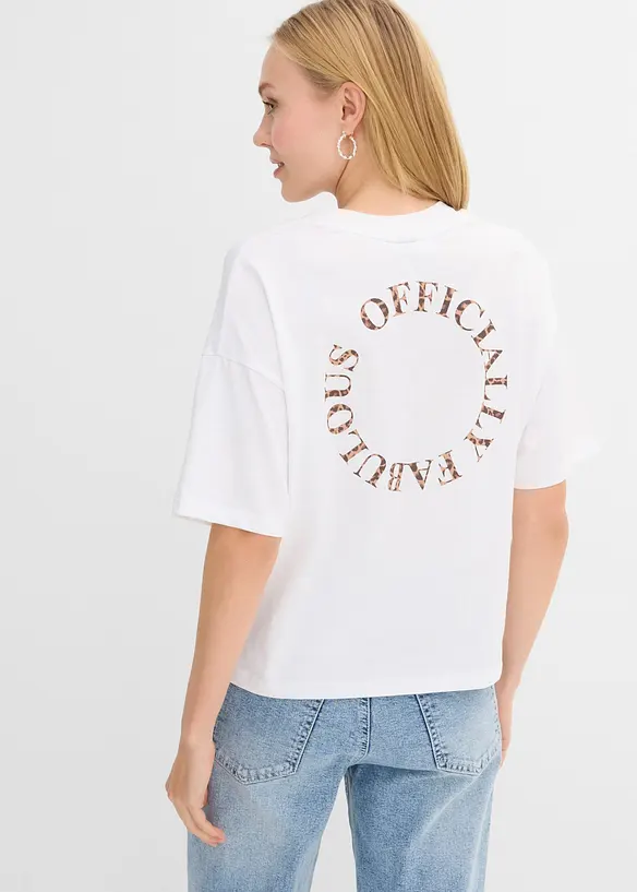 Oversize T-Shirt aus reiner Bio-Baumwolle, bonprix