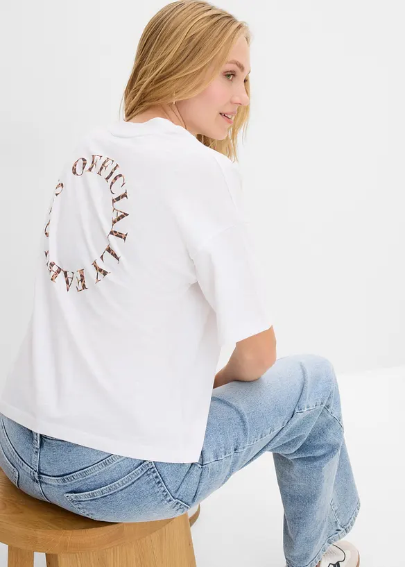 Oversize T-Shirt aus reiner Bio-Baumwolle, bonprix
