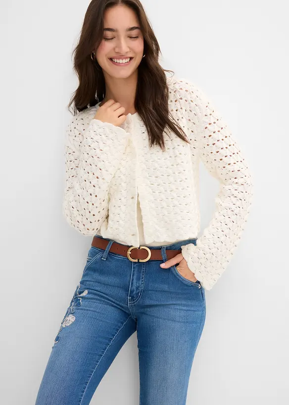 Flared Jeans Mid Waist, Stretch, bonprix