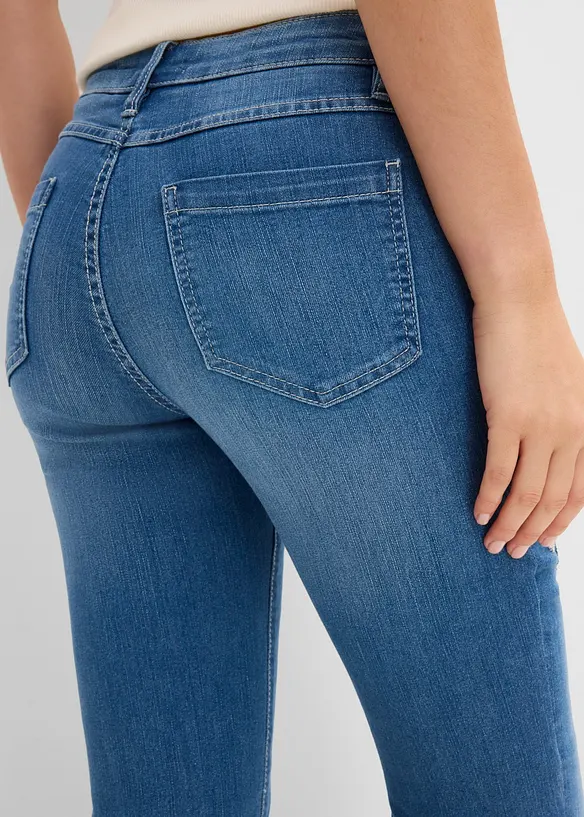 Flared Jeans Mid Waist, Stretch, bonprix