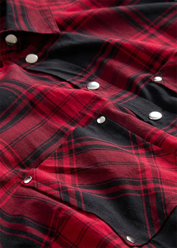 Chemisier &agrave; carreaux 100% coton, bonprix