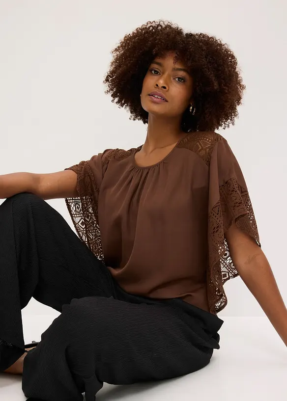 Tunikabluse mit Applikationen, bonprix