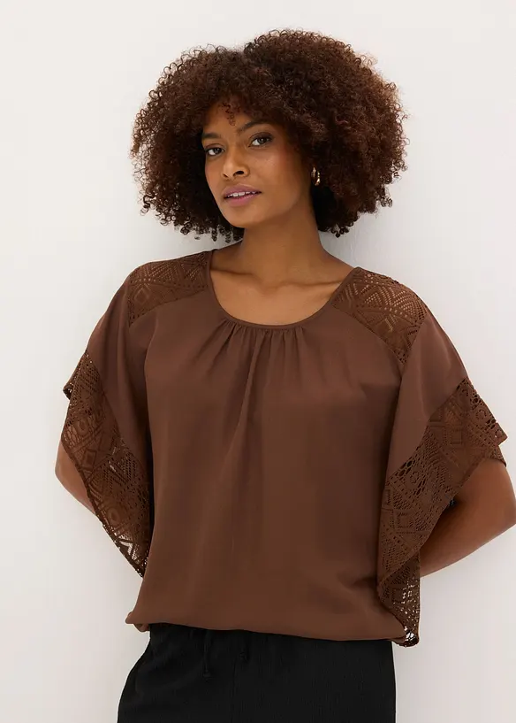 Tunikabluse mit Applikationen, bonprix