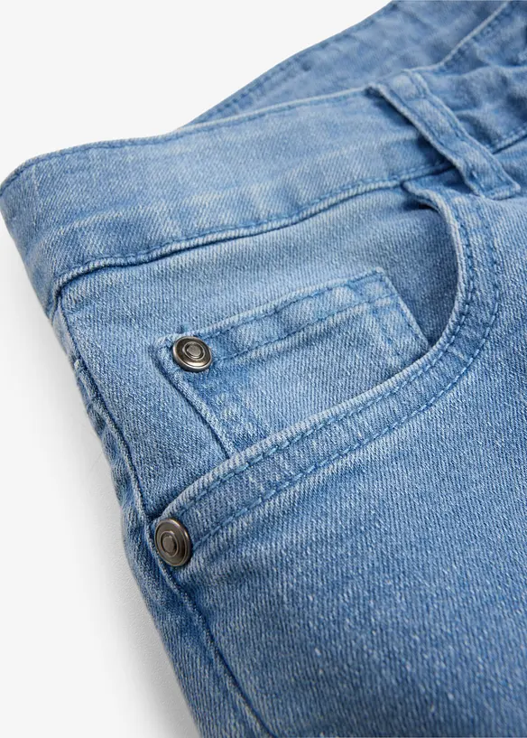 Capri Jeans Mid Waist mit verstellbarem Bund, bonprix