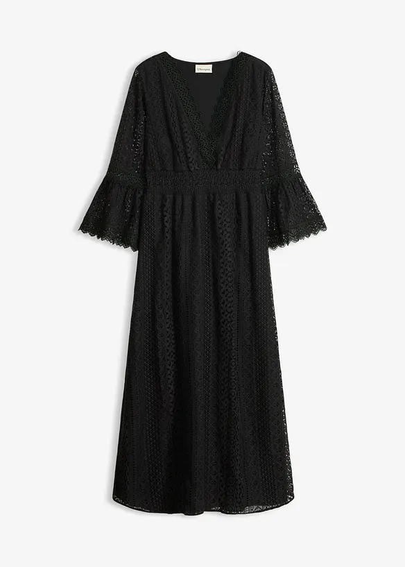 Robe longue aspect crochet, bonprix