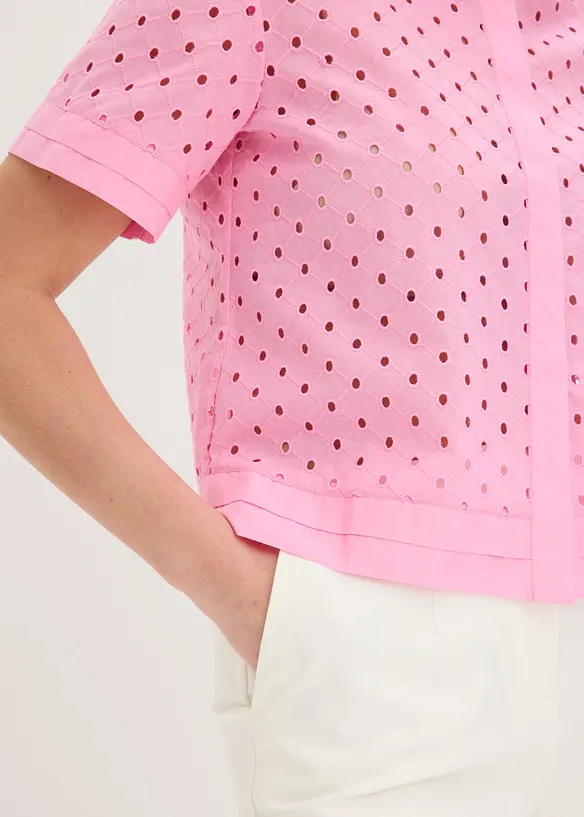 Chemisier &agrave; broderies anglaises, bonprix