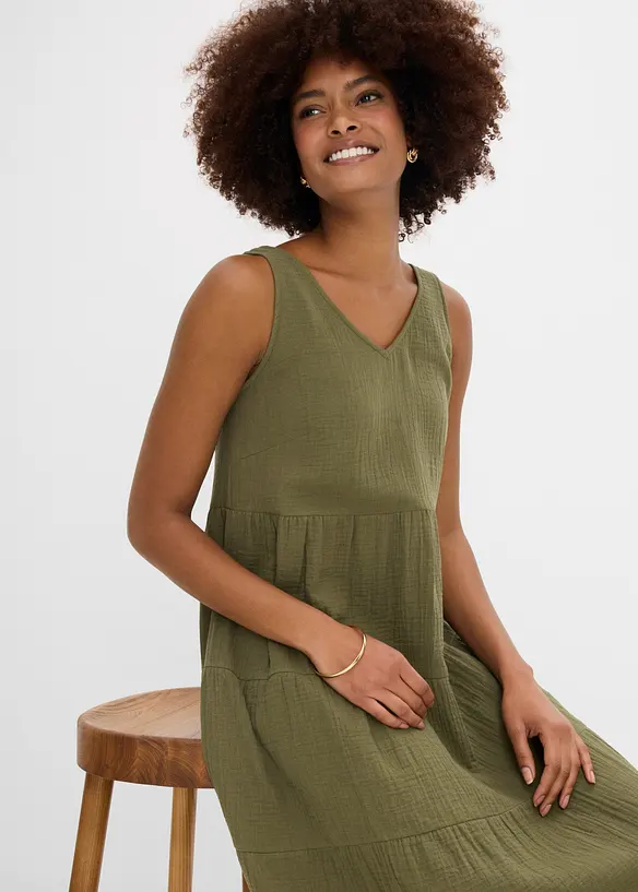 Robe en gaze 100% coton, bonprix