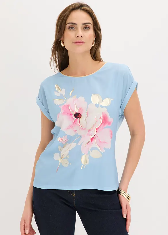 T-shirt &agrave; empi&egrave;cement tiss&eacute;, bonprix