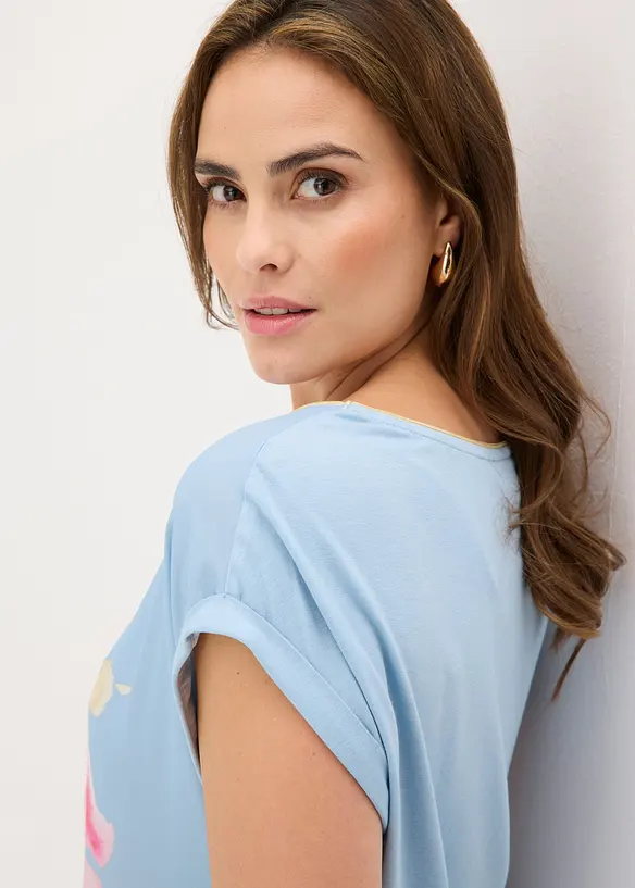 T-shirt &agrave; empi&egrave;cement tiss&eacute;, bonprix