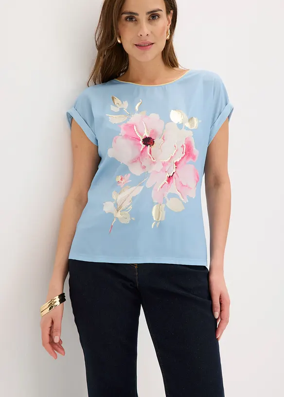 T-shirt &agrave; empi&egrave;cement tiss&eacute;, bonprix
