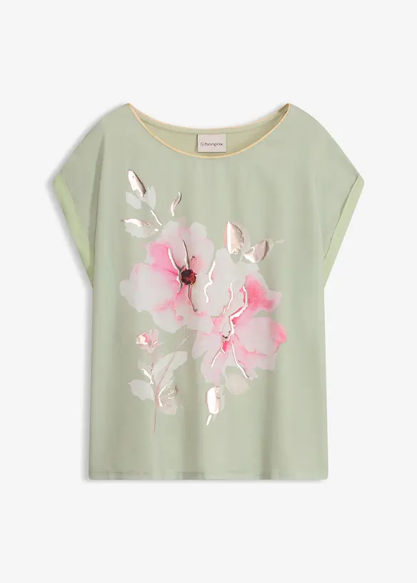 Shirt mit Webeinsatz, bonprix