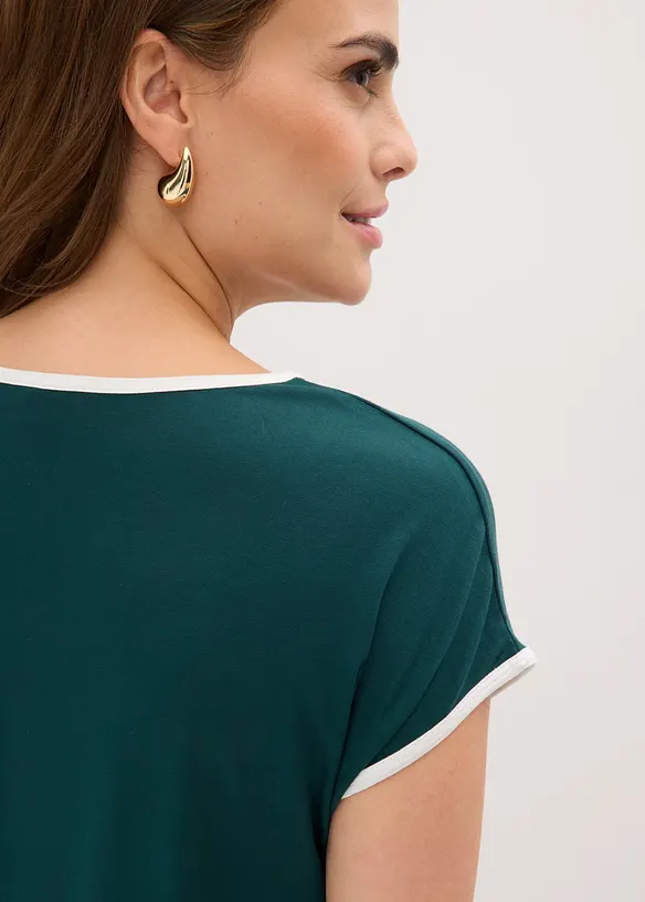 Shirt mit Kontrast Piping, bonprix