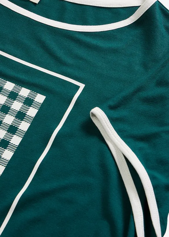 Shirt mit Kontrast Piping, bonprix