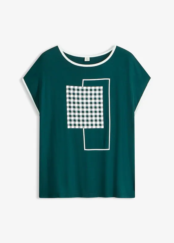 Shirt mit Kontrast Piping, bonprix