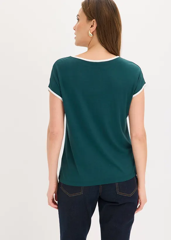 Shirt mit Kontrast Piping, bonprix
