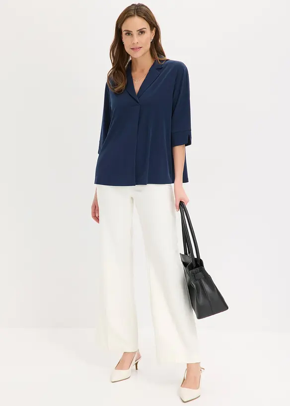 Tunique fluide en maille piqu&eacute;e de viscose, bonprix