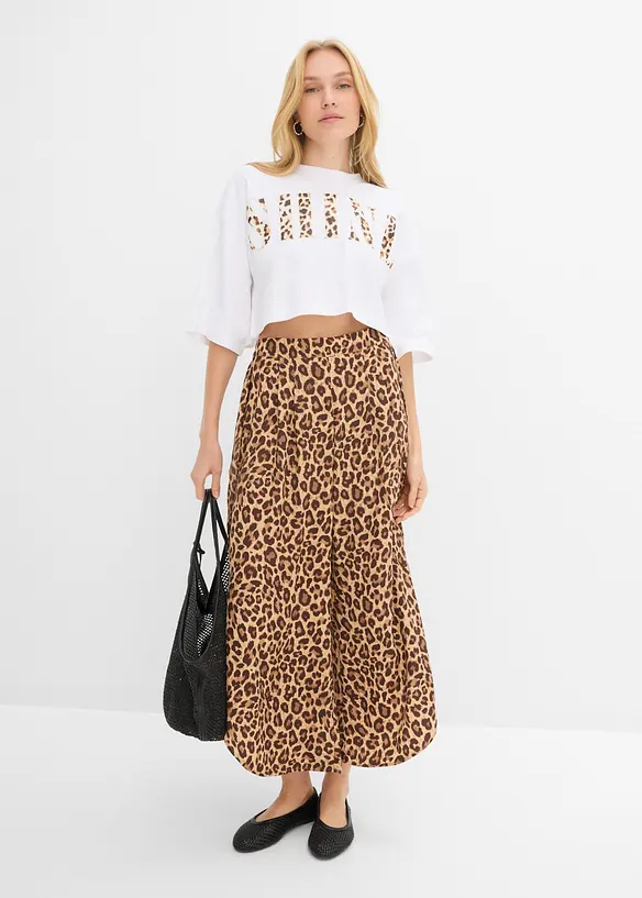 T-shirt court 100% coton, bonprix