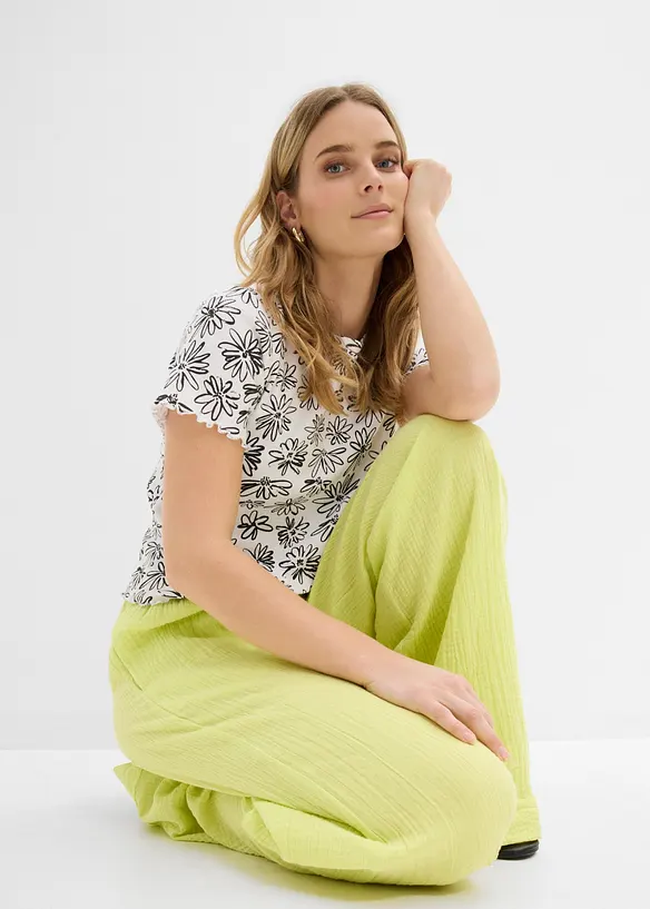 Schlupfhose aus luftigem Musselin, bonprix