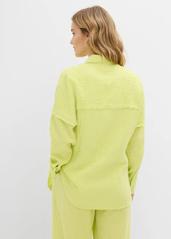 Oversize-Hemd aus luftigem Musselin, bonprix
