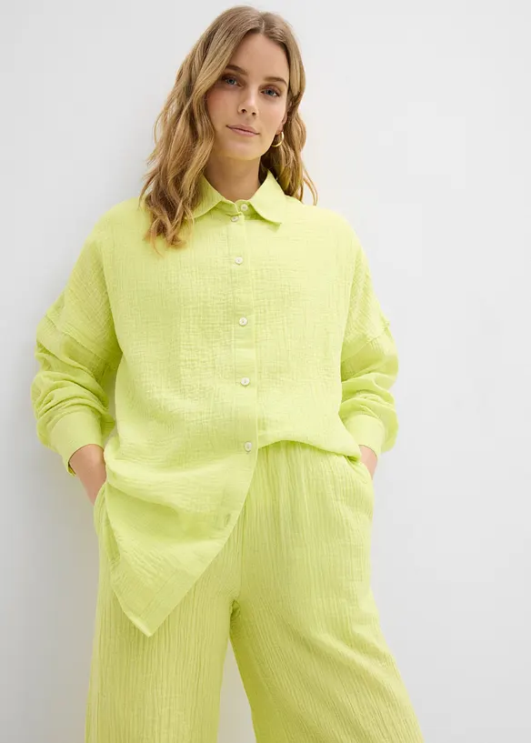 Oversize-Hemd aus luftigem Musselin, bonprix