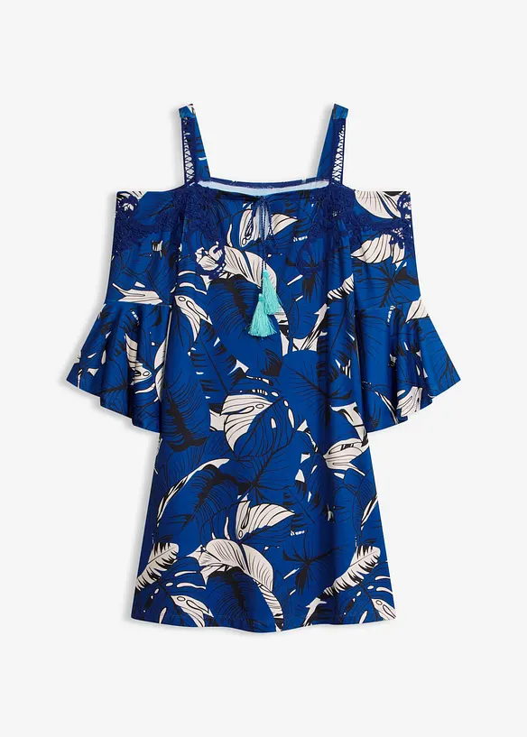 Robe &eacute;vas&eacute;e &agrave; encolure Bardot, bonprix