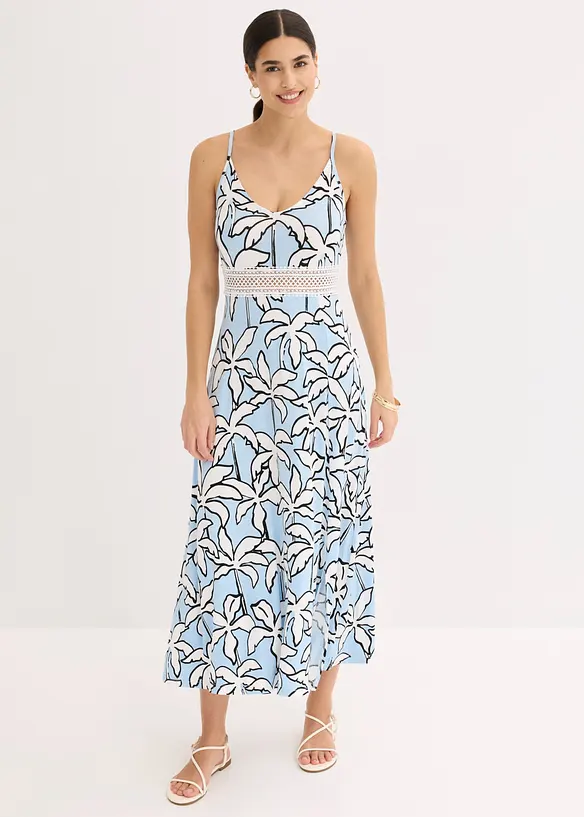 Maxikleid mit Spitzeneinsatz, bonprix