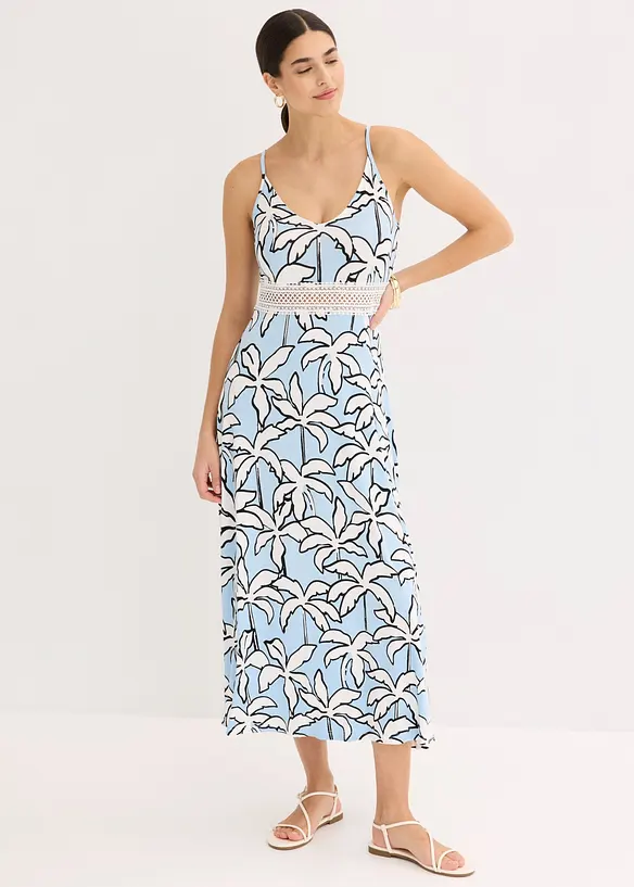 Maxikleid mit Spitzeneinsatz, bonprix