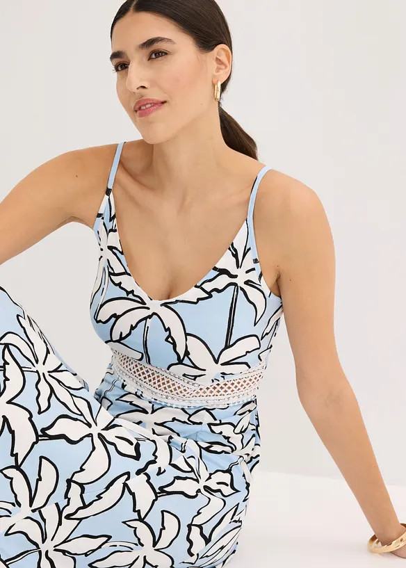 Maxikleid mit Spitzeneinsatz, bonprix