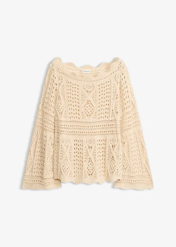 T-shirt en maille ajour&eacute;e, bonprix