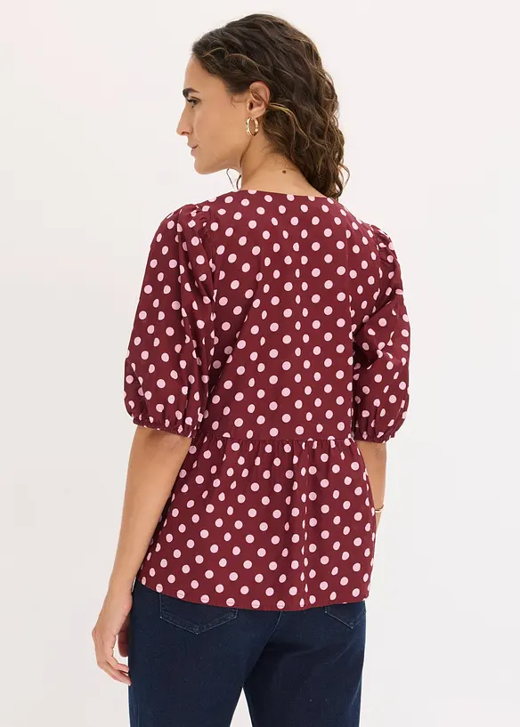 Blouse avec n&oelig;uds 100% coton, bonprix